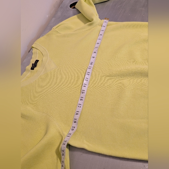 NWT Banana Republic Balloon Sleeve Knit 42%Cotton lime green Sweater Top Size XL - Picture 7 of 12